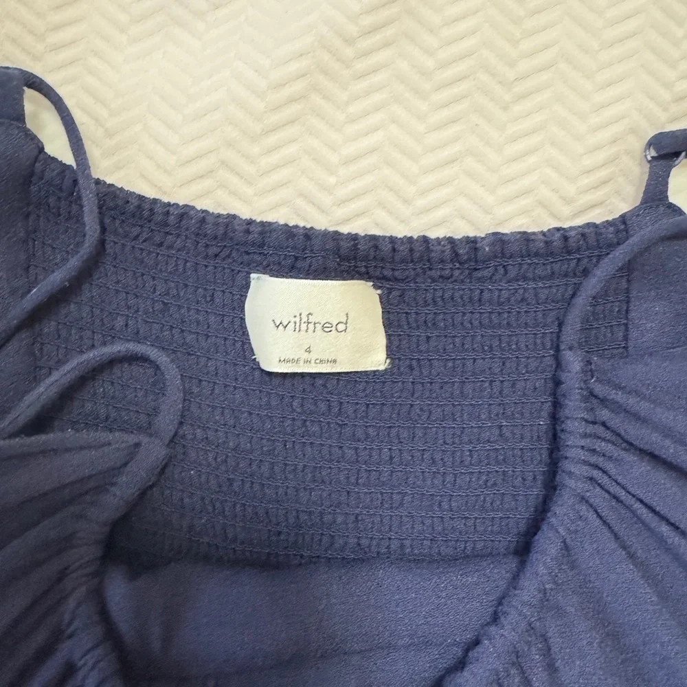 ARITZIA WILFRED Navy Blue Strapped Dress in size 4 - Picture 13 of 13